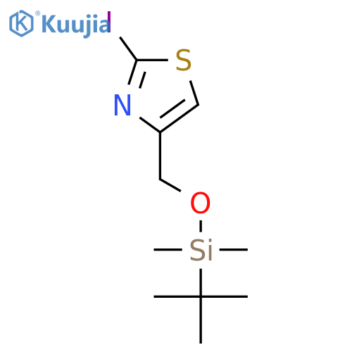 4-(((tert-Butyldimethylsilyl)-oxy)methyl)-2-iodothiazole structure