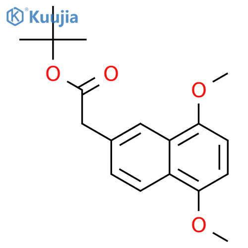 2-NAPHTHALENEACETIC ACID, 5,8-DIMETHOXY-, 1,1-DIMETHYLETHYL ESTER structure
