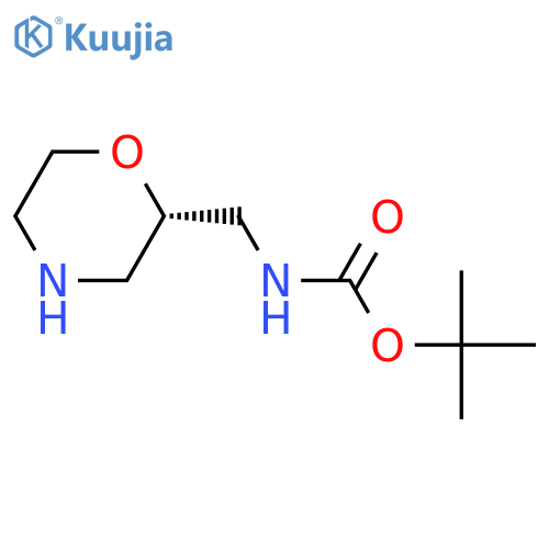 tert-butyl N-[(2S)-morpholin-2-ylmethyl]carbamate structure