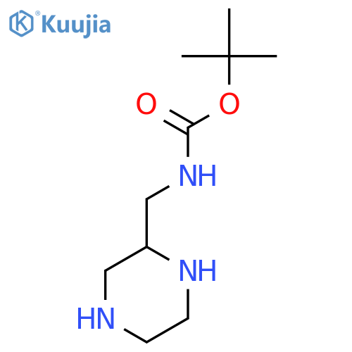 tert-butyl N-(piperazin-2-yl)methylcarbamate structure