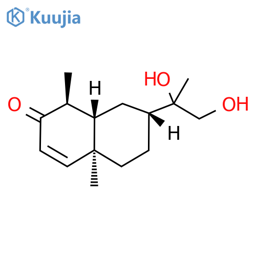 2(1H)-Naphthalenone, 7-(1,2-dihydroxy-1-methylethyl)-4a,5,6,7,8,8a-hexahydro-1,4a-dimethyl-, (1S,4aS,7R,8aS)- structure