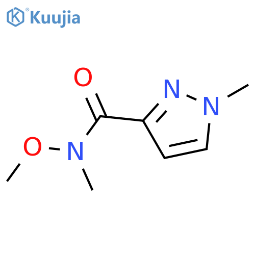 N-Methoxy-N,1-dimethyl-1H-pyrazole-3-carboxamide structure