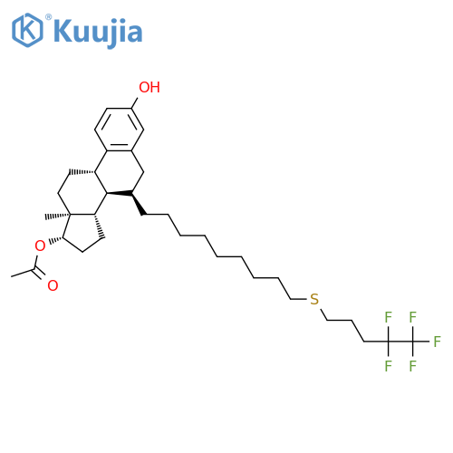 7-9-(4,4,5,5,5-Pentafluoropentyl)thiononyl-,17-acetate,(7α,17β)-estra-1,3,5(10)-triene-3,17-diol structure