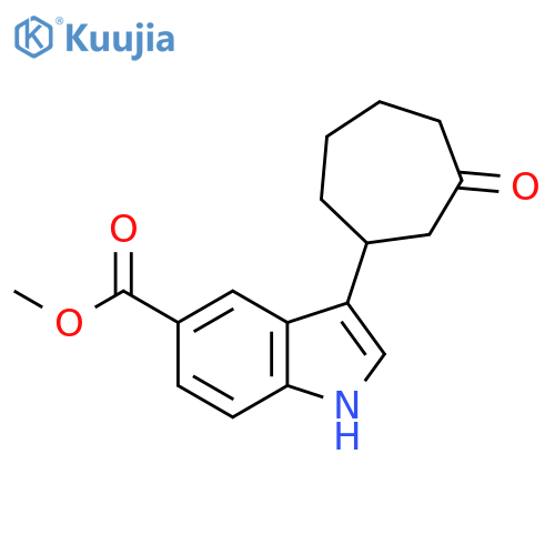1H-INDOLE-5-CARBOXYLIC ACID, 3-(3-OXOCYCLOHEPTYL)-, METHYL ESTER structure