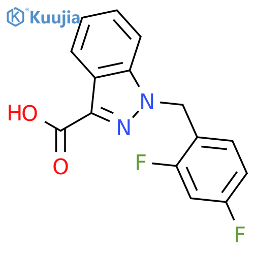 1H-Indazole-3-carboxylic acid, 1-[(2,4-difluorophenyl)methyl]- structure