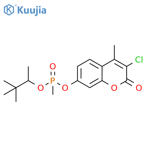 3-chloro-4-methyl-2-oxo-2H-chromen-7-yl 3,3-dimethylbutan-2-yl methylphosphonate structure