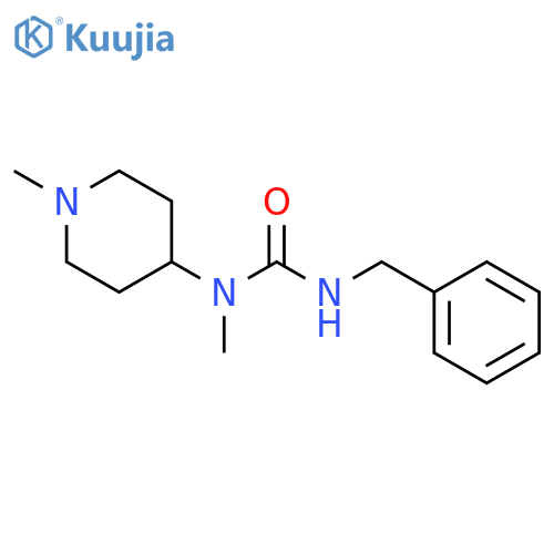 UREA, N-METHYL-N-(1-METHYL-4-PIPERIDINYL)-N'-(PHENYLMETHYL)- structure