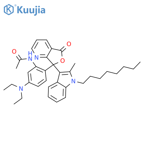 Acetamide,N-[5-(diethylamino)-2-[5,7-dihydro-7-(2-methyl-1-octyl-1H-indol-3-yl)-5-oxofuro[3,4-b]pyridin-7-yl]phenyl]- structure