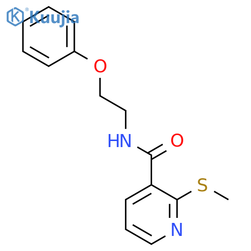 2-(methylsulfanyl)-N-(2-phenoxyethyl)pyridine-3-carboxamide structure