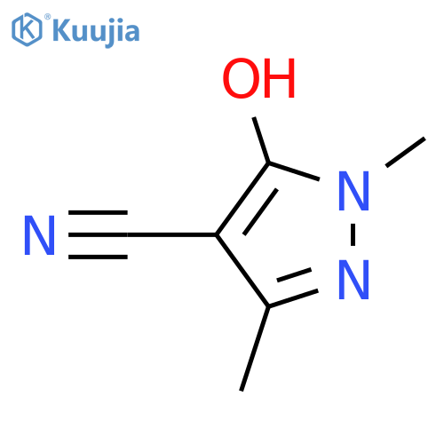 5-Hydroxy-1,3-dimethyl-1H-pyrazole-4-carbonitrile structure