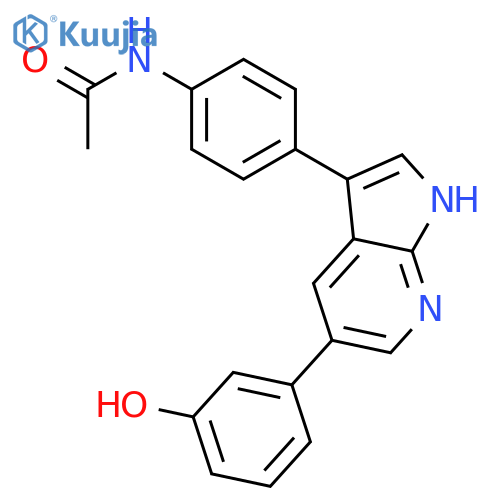 Acetamide,N-[4-[5-(3-hydroxyphenyl)-1H-pyrrolo[2,3-b]pyridin-3-yl]phenyl]- structure