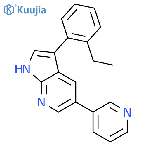 1H-Pyrrolo[2,3-b]pyridine, 3-(2-ethylphenyl)-5-(3-pyridinyl)- structure