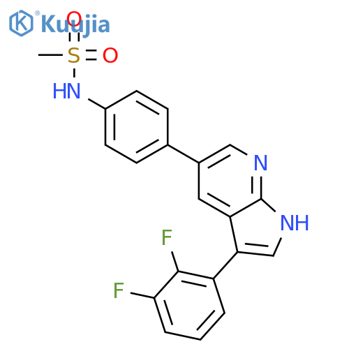 Methanesulfonamide,N-[4-[3-(2,3-difluorophenyl)-1H-pyrrolo[2,3-b]pyridin-5-yl]phenyl]- structure
