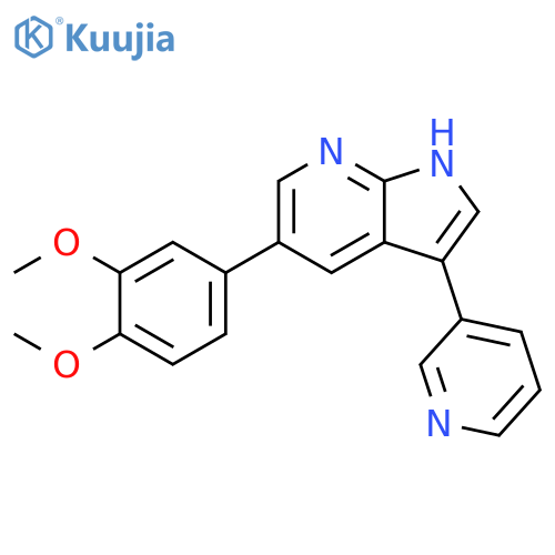1H-Pyrrolo[2,3-b]pyridine, 5-(3,4-dimethoxyphenyl)-3-(3-pyridinyl)- structure