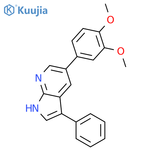1H-Pyrrolo[2,3-b]pyridine, 5-(3,4-dimethoxyphenyl)-3-phenyl- structure