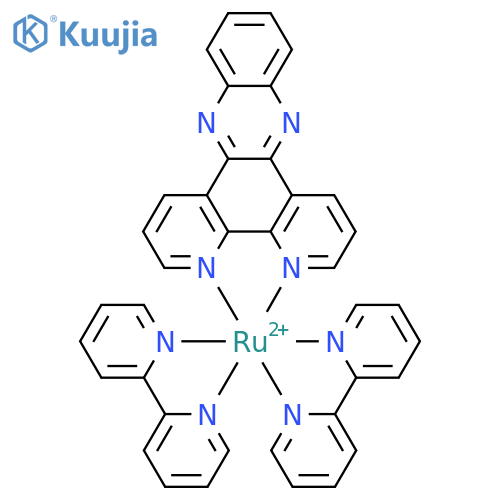 Ruthenium(2+),bis(2,2'-bipyridine-kN1,kN1')(dipyrido[3,2-a:2',3'-c]phenazine-kN4,kN5)-, (OC-6-21)- structure