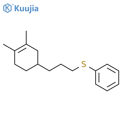 Benzene, [[3-(3,4-dimethyl-3-cyclohexen-1-yl)propyl]thio]- structure