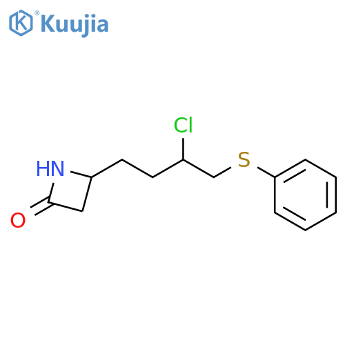 2-Azetidinone, 4-[3-chloro-4-(phenylthio)butyl]- structure