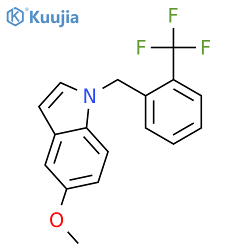 1-(2-(trifluoromethyl)benzyl)-5-methoxy-1H-indole structure