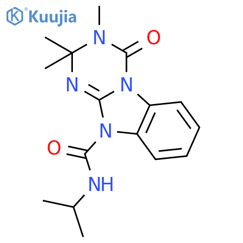 2,2,3-trimethyl-4-oxo-N-(propan-2-yl)-3,4-dihydro[1,3,5]triazino[1,2-a]benzimidazole-10(2H)-carboxamide structure