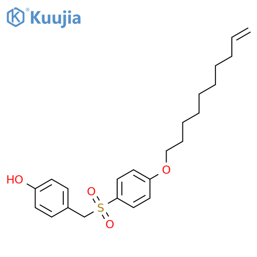 PHENOL, 4-[[[4-(9-DECENYLOXY)PHENYL]SULFONYL]METHYL]- structure