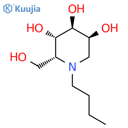 (2R,3S,4S,5S)-1-butyl-2-(hydroxymethyl)piperidine-3,4,5-triol structure