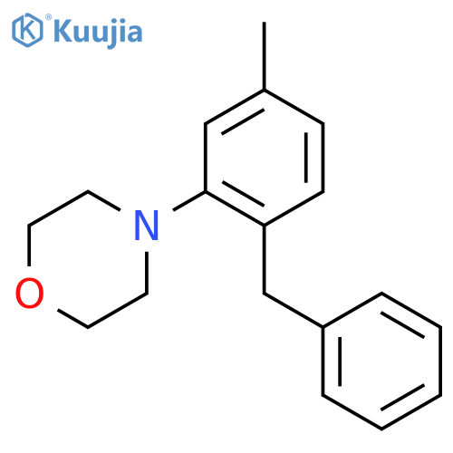 Morpholine, 4-[5-methyl-2-(phenylmethyl)phenyl]- structure