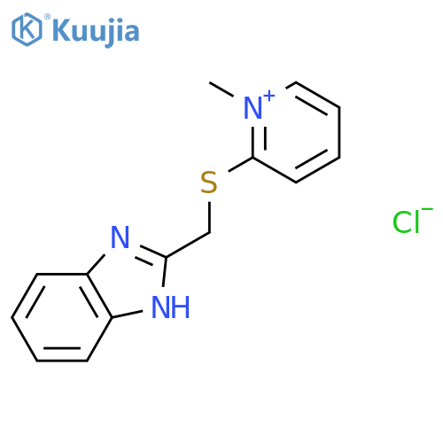 Pyridinium, 2-[(1H-benzimidazol-2-ylmethyl)thio]-1-methyl-, chloride structure