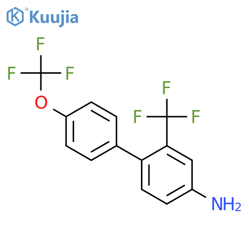 4-Amino-4'-(trifluoromethoxy)-2-(trifluoromethyl)biphenyl structure