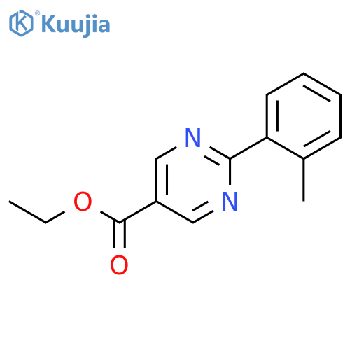 5-Pyrimidinecarboxylic acid, 2-(2-methylphenyl)-, ethyl ester structure