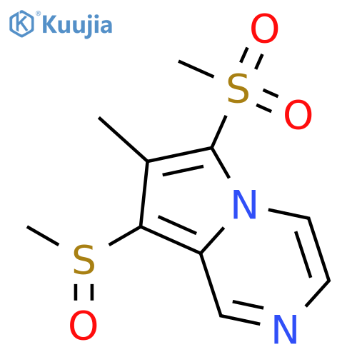 PYRROLO[1,2-A]PYRAZINE, 7-METHYL-8-(METHYLSULFINYL)-6-(METHYLSULFONYL)- structure