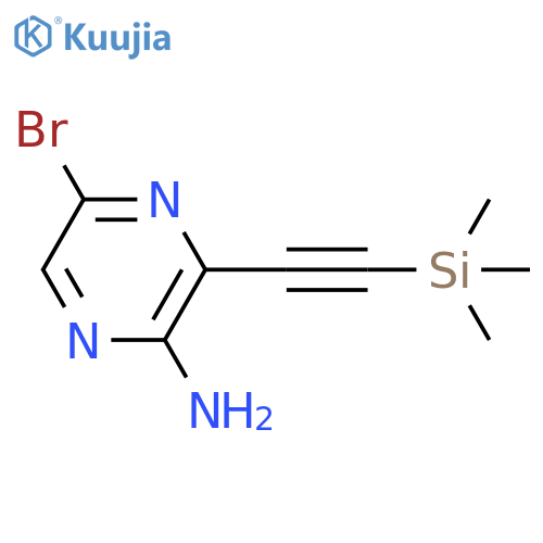 5-Bromo-3-((trimethylsilyl)ethynyl)pyrazin-2-amine structure