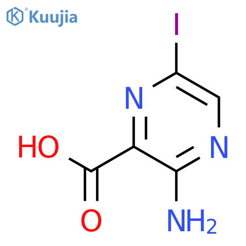 3-Amino-6-iodopyrazine-2-carboxylic acid structure