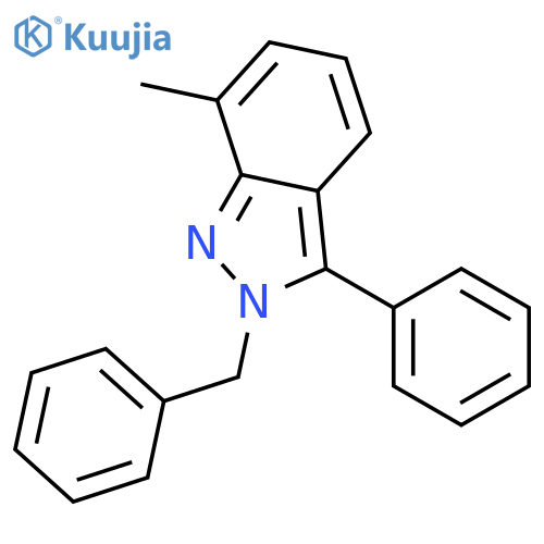 2H-INDAZOLE, 7-METHYL-3-PHENYL-2-(PHENYLMETHYL)- structure