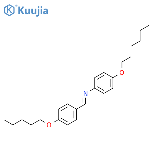 Benzenamine, 4-(hexyloxy)-N-[[4-(pentyloxy)phenyl]methylene]- structure