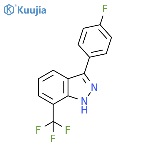 1H-Indazole, 3-(4-fluorophenyl)-7-(trifluoromethyl)- structure