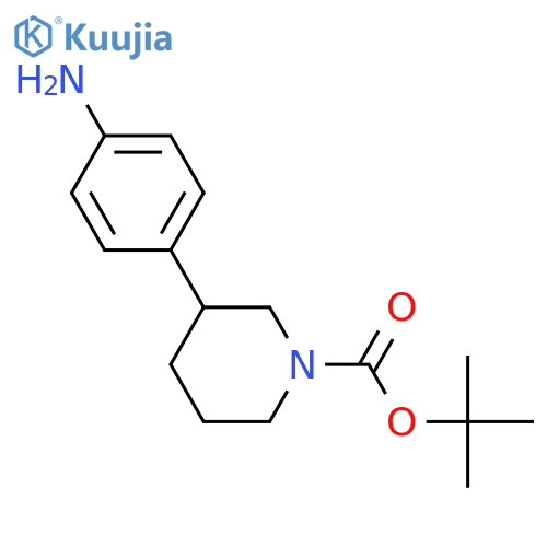 tert-butyl 3-(4-aminophenyl)piperidine-1-carboxylate structure