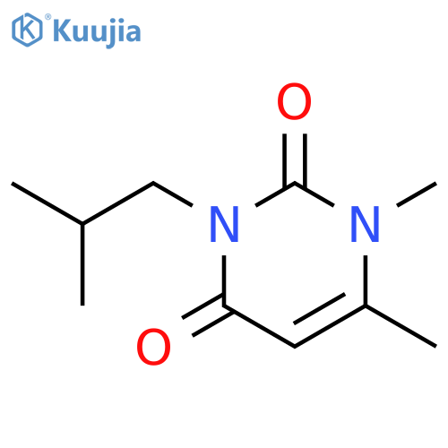 2,4(1H,3H)-Pyrimidinedione, 1,6-dimethyl-3-(2-methylpropyl)- structure