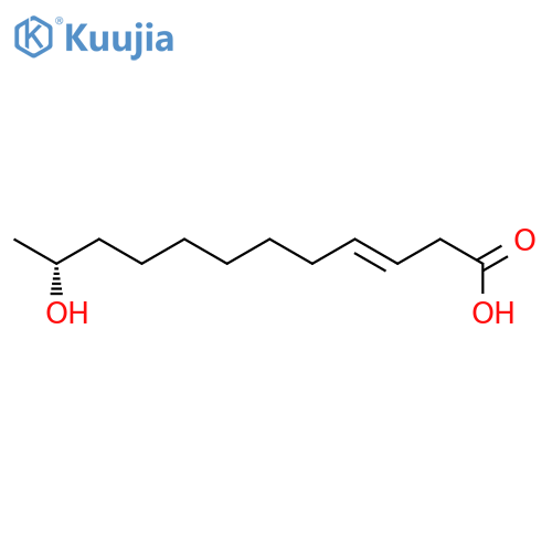 3-Dodecenoic acid, 11-hydroxy-, (R)- structure