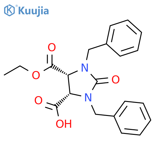 4,5-Imidazolidinedicarboxylic acid, 2-oxo-1,3-bis(phenylmethyl)-, 4-ethyl ester, (4R,5S)-rel- structure