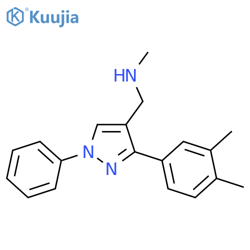 {3-(3,4-Dimethylphenyl)-1-phenyl-1H-pyrazol-4-ylmethyl}(methyl)amine structure