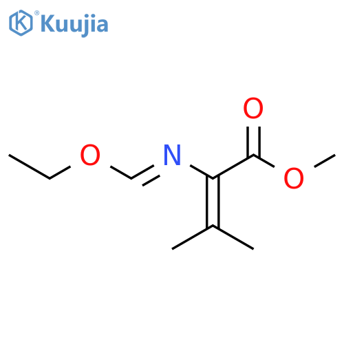 2-Butenoic acid, 2-[(ethoxymethylene)amino]-3-methyl-, methyl ester,(E)- structure