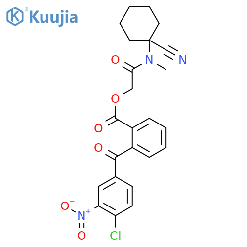 [(1-Cyanocyclohexyl)(methyl)carbamoyl]methyl 2-(4-chloro-3-nitrobenzoyl)benzoate structure