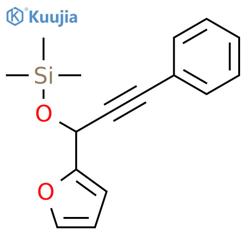 Silane, [[1-(2-furanyl)-3-phenyl-2-propynyl]oxy]trimethyl- structure