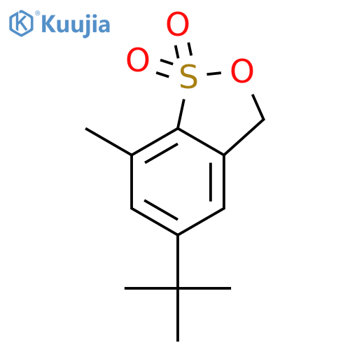 3H-2,1-Benzoxathiole, 5-(1,1-dimethylethyl)-7-methyl-, 1,1-dioxide structure