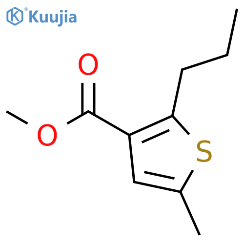 3-THIOPHENECARBOXYLIC ACID, 5-METHYL-2-PROPYL-, METHYL ESTER structure