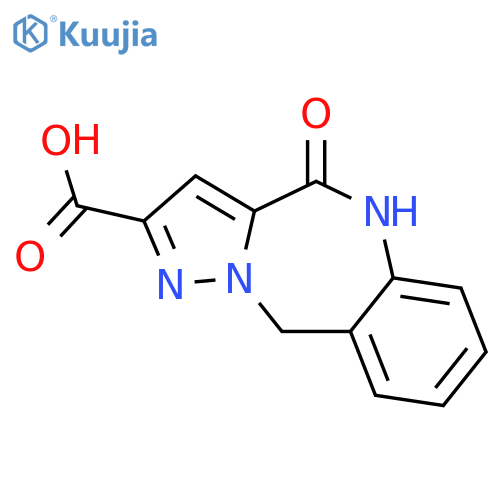 5,?10-?dihydro-?4-?oxo-4H-?Pyrazolo[5,?1-?c]?[1,?4]?benzodiazepine-?2-?carboxylic acid structure
