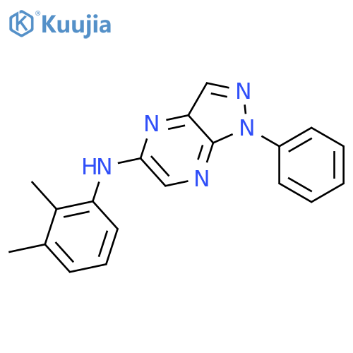 1H-Pyrazolo[3,4-b]pyrazin-5-amine, N-(2,3-dimethylphenyl)-1-phenyl- structure
