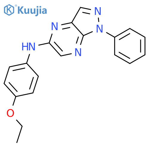 1H-Pyrazolo[3,4-b]pyrazin-5-amine, N-(4-ethoxyphenyl)-1-phenyl- structure