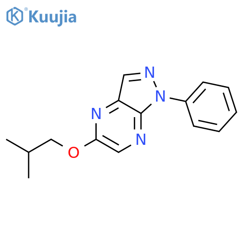1H-Pyrazolo[3,4-b]pyrazine, 5-(2-methylpropoxy)-1-phenyl- structure